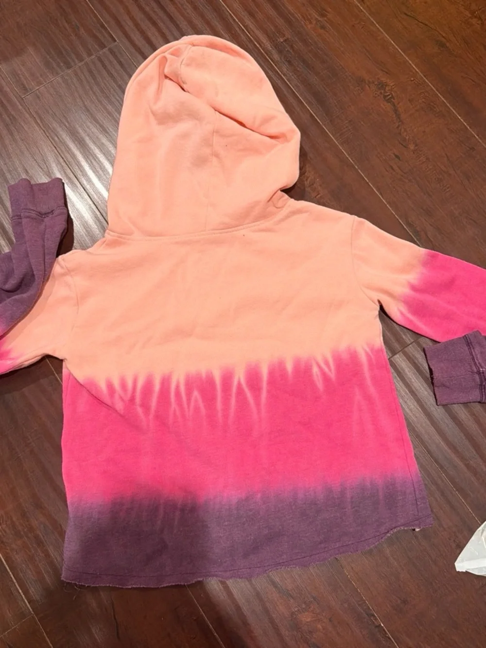 Justice Ombre Hoodie Sweatshirt in Peach Pink Purple